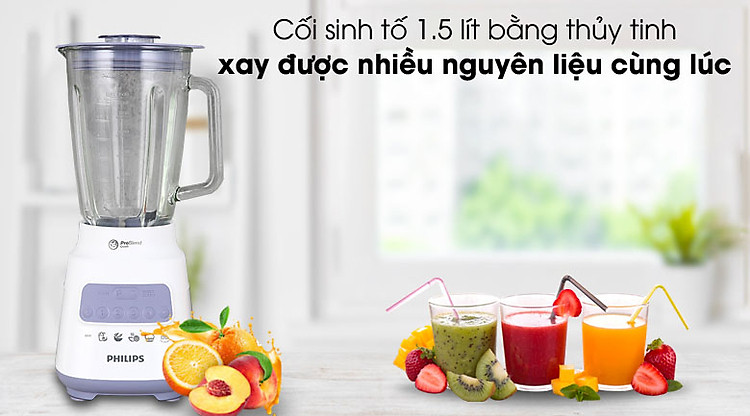 Cối sinh tố 1.5 lít - Máy xay sinh tố Philips HR2222/00.