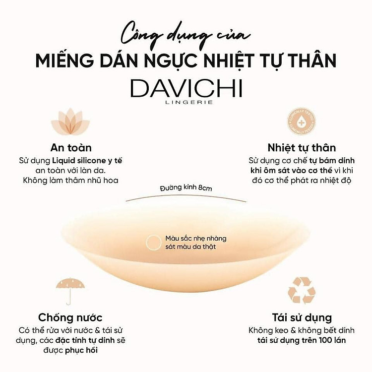 Miếng dán ngực sinh nhiệt tự thân Hàn Quốc - cơ chế tự dính khít khi tiếp xúc với bề mặt da có nhiệt