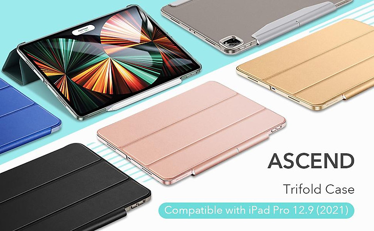 Bao Da Dành Cho iPad Pro 11 inch 2021/2022 và iPad Pro 12.9 inch 2021/2022 ESR Ascend Trifold Hard Case - Hàng Nhập Khẩu