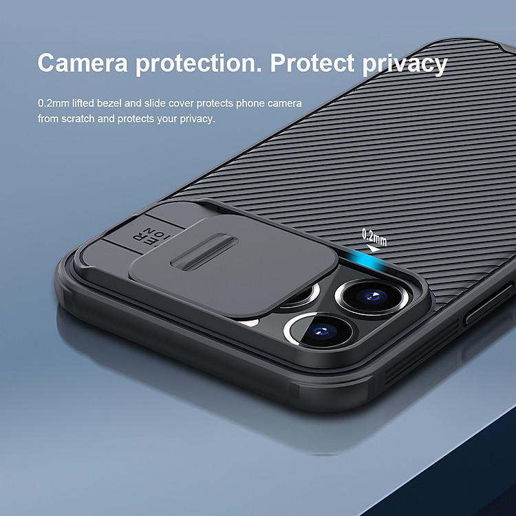 Ốp Nillkin bảo vệ Camera cho iPhone 13 / 13 Pro / 13 Pro Max Nillkin Camshield PRO nắp đậy bảo vệ Camera - Hàng nhập khẩu