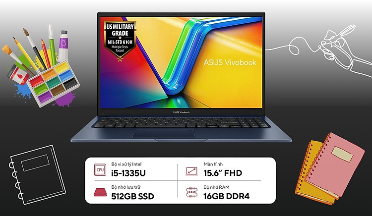 Laptop Asus Vivobook 15 laptop học tập và văn phòng