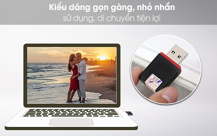 USB Wifi 300Mbps Tenda U3 đen - Kiểu dáng cực nhỏ gọn