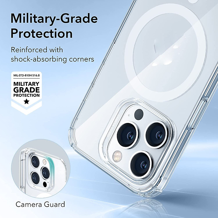 Ốp lưng chống sốc trong suốt hỗ trợ sạc Magsafe cho iPhone 14 Pro Max (6.7 inch) hiệu Memumi Magsafe Magetic Case