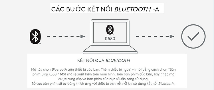 Bàn phím Logitech K580 Slim Multi device - Bluetooth, USB Unifying, Kết nối đa thiết bị - Hàng Chính Hãng - Bảo Hành 12 Tháng [Lỗi 1 đổi 1]