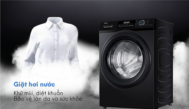 Máy giặt Aqua Inverter 8.5 kg AQD-A852J.BK công nghệ giặt hơi nước