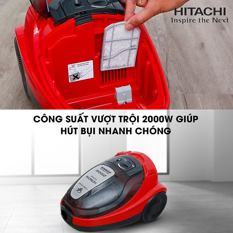 Máy hút bụi dạng hộp Hitachi CV-SF20 công suất 2000W, xuất xứ Thái Lan