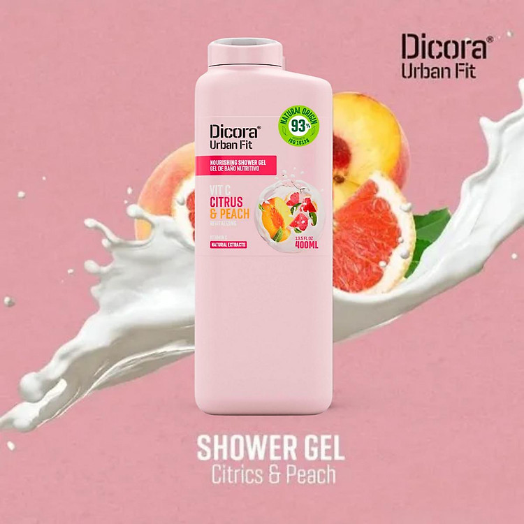 Dicora Urban Fit Vitamin C Citrus Peach Shower Gel 400ml