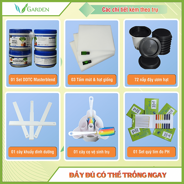 chi tiết các phụ kiện kèm theo bộ trụ trồng rau thủy canh trụ đứng v-garden chi tiết các phụ kiện kèm theo bộ trụ trồng rau thủy canh trụ đứng v-garden