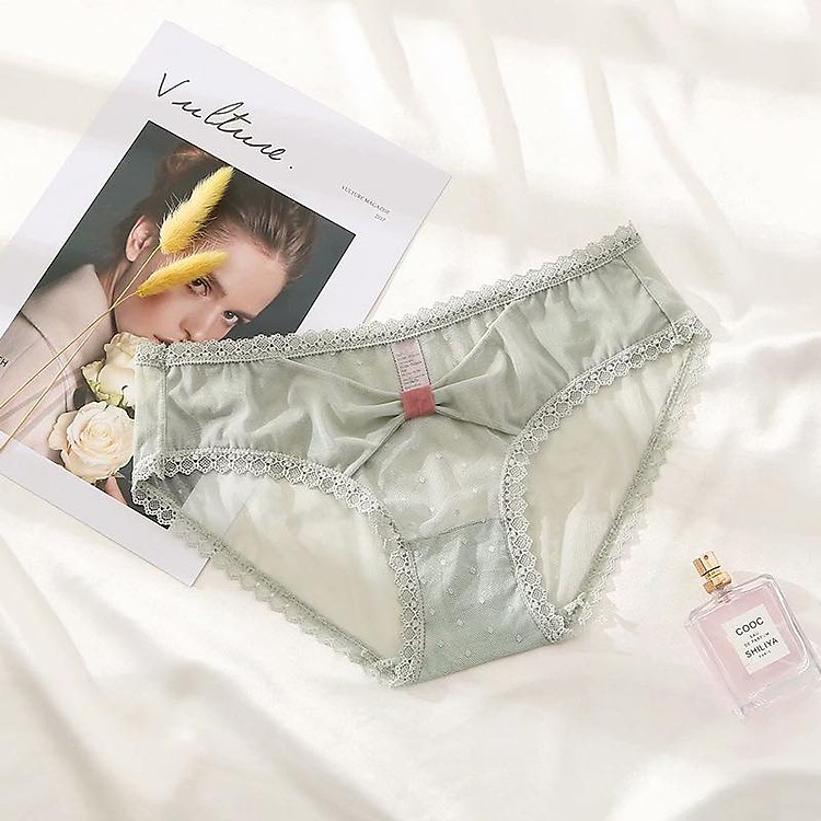 Quần Lót Ren Thun Nơ Đáng Yêu