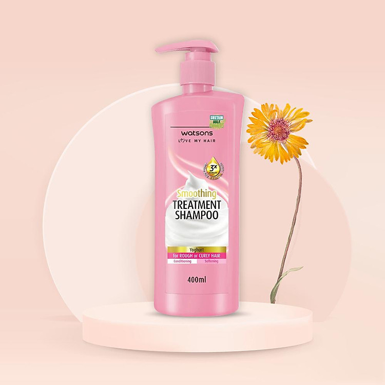 Watsons Treatment Shampoo Yoghurt For Rough Or Curly Hair 400ml