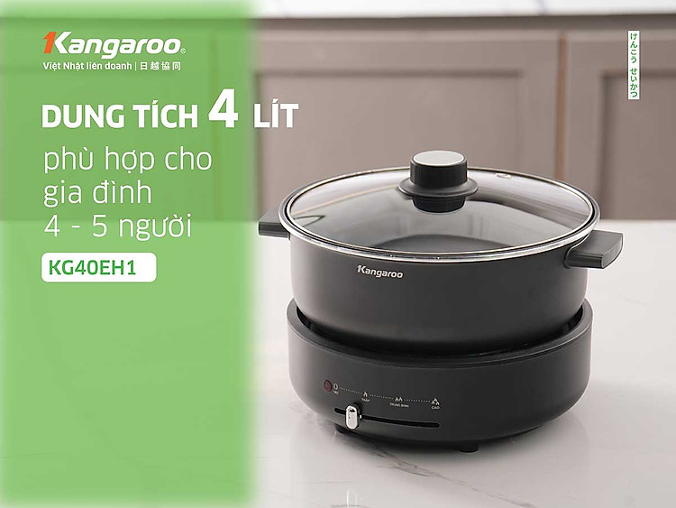 Nồi lẩu điện Kangaroo KG40EH1 Nồi lẩu điện Kangaroo KG40EH1