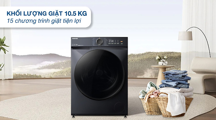 Máy giặt Toshiba Inverter 10.5 kg TW-T21BU115UWV(MG) - Khối lượng giặt