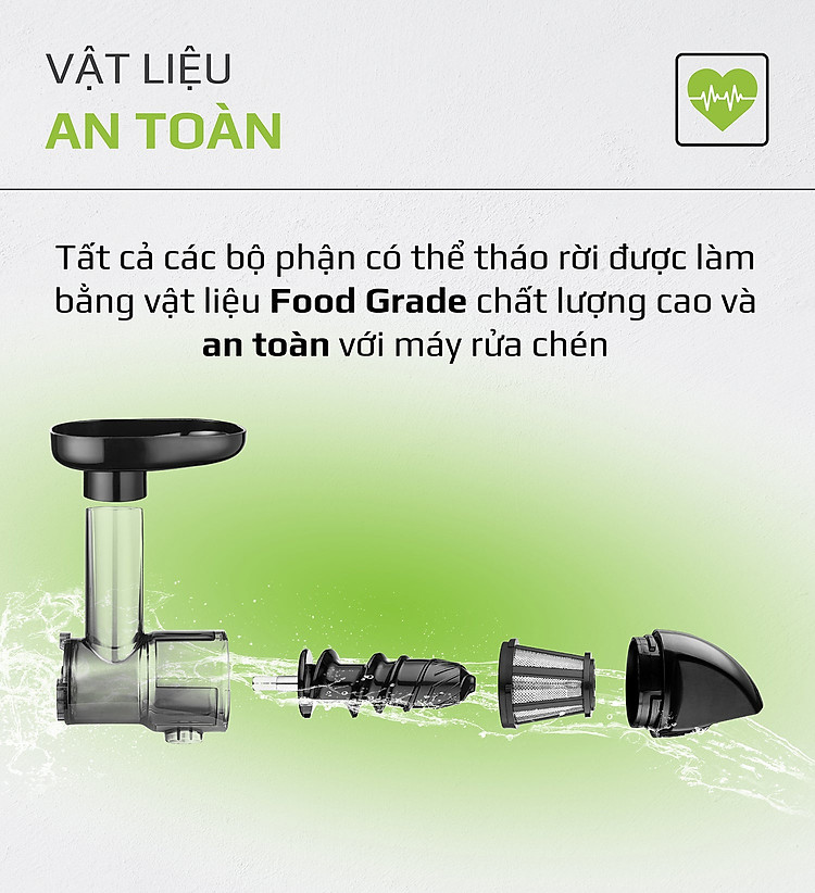 máy ép chậm olivo sj22 thương hiệu mỹ công suất 150w, ép rau không lo kẹt máy, ép kiệt bã, dễ vệ sinh - hàng chính hãng 14