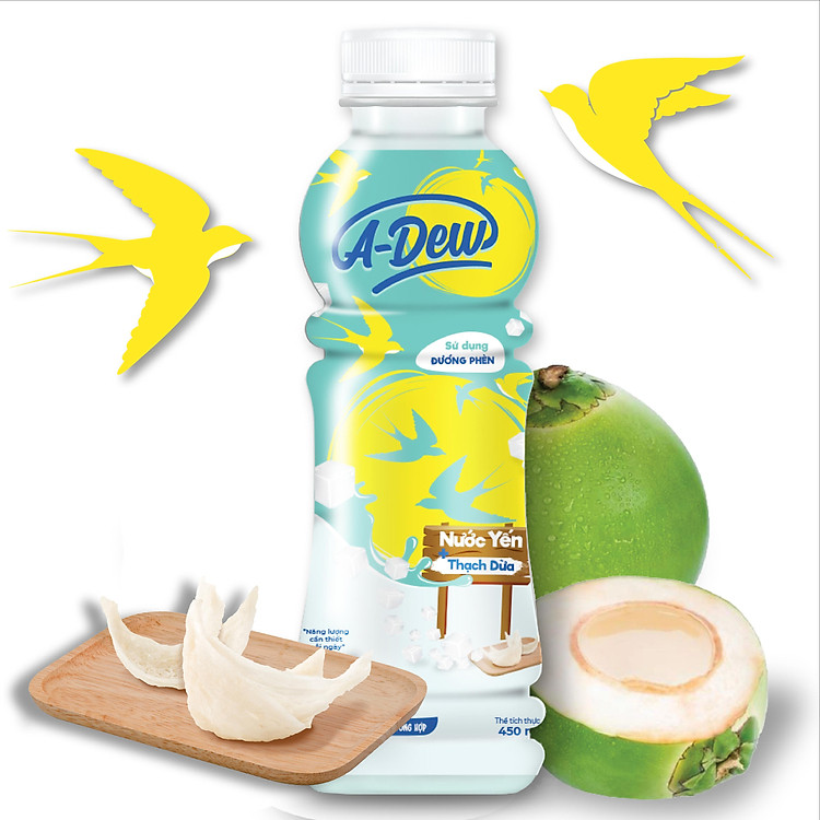 nước yến - thạch dừa a-dew 450ml - thùng 24 chai 1