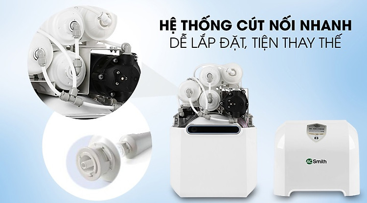 Chế độ cút nối nhanh giúp tiết kiệm thời gian và công sức lắp đặt một cách tối đa