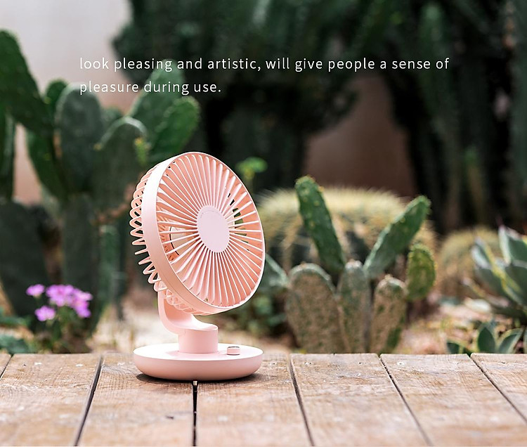 Xiaomi Uareliffe Quạt để bàn mini USB có thể sạc lại Thích hợp cho mùa hè Ngoài trời Điều chỉnh tốc độ lắc của đầu quạt
