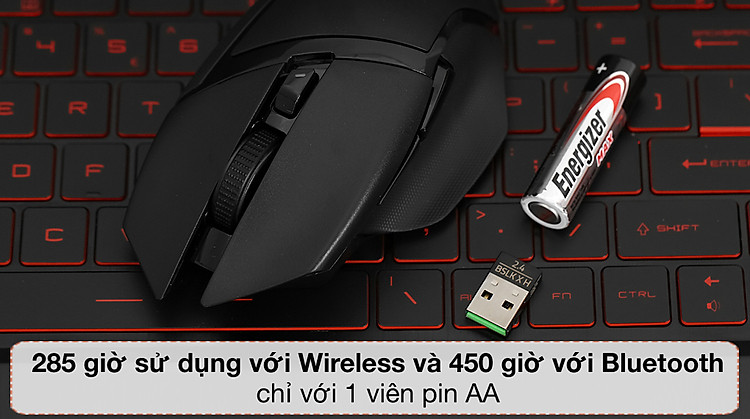 Siêu tiết kiệm pin - Chuột Không Dây Gaming Razer Basilisk x HyperSpeed