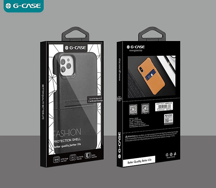Ốp lưng da chống sốc cho iPhone 11 Pro hiệu G-Case trang bị ngăn đựng thẻ ATM, NameCard mặt siêu mềm mịn, chống sốc tốt, bảo vệ tuyệt đối - hàng nhập khẩu