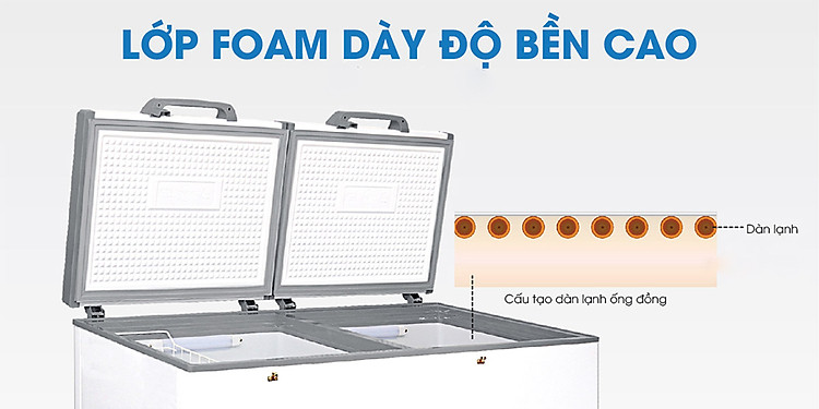 Lớp foam dày giữ nhiệt tốt