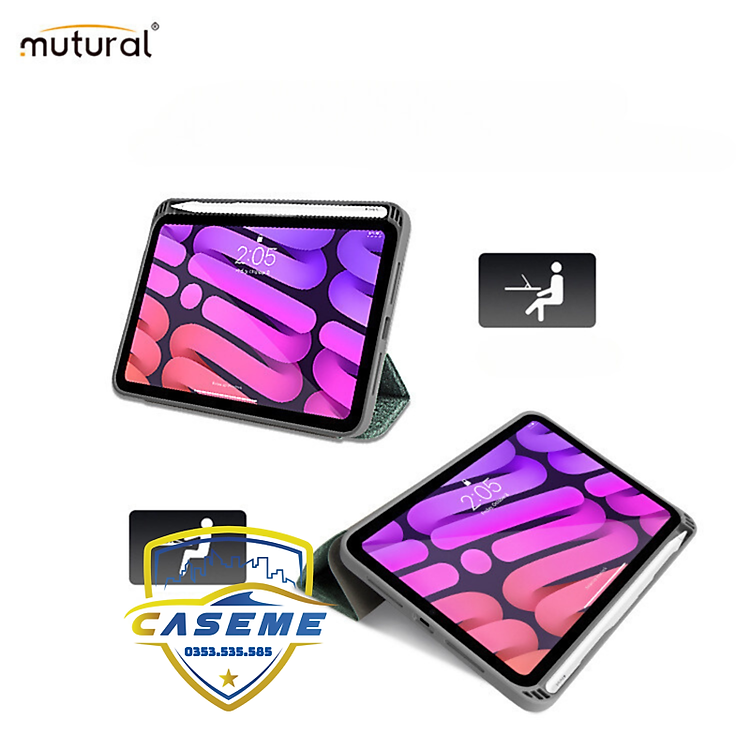 Bao Da Mutural Danh Cho Ipad Mini 6 Mini 7 Tich Hop Khay Dung But Hang Chinh Hang (7)