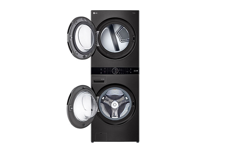 LG Tháp giặt sấy compact với bộ điều khiển trung tâm, Cửa trước mở, WT1410NHB