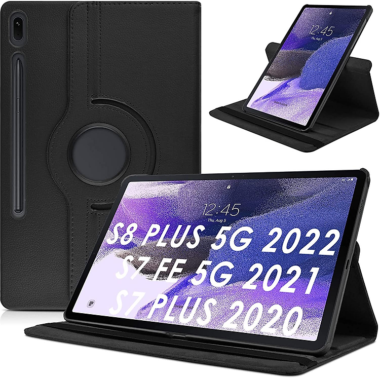 Case bao da chống sốc xoay 360 độ cho Samsung Galaxy Tab S8 Plus /  Tab S7 Plus / Tab S7 FE 12.4 inch có khe S-Pen hiệu HOTCASE