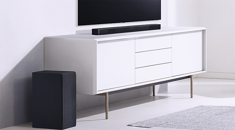 Thiết kế thon gọn, kiểu dáng hiện đại - Loa thanh soundbar LG 2.1 SL4 300W