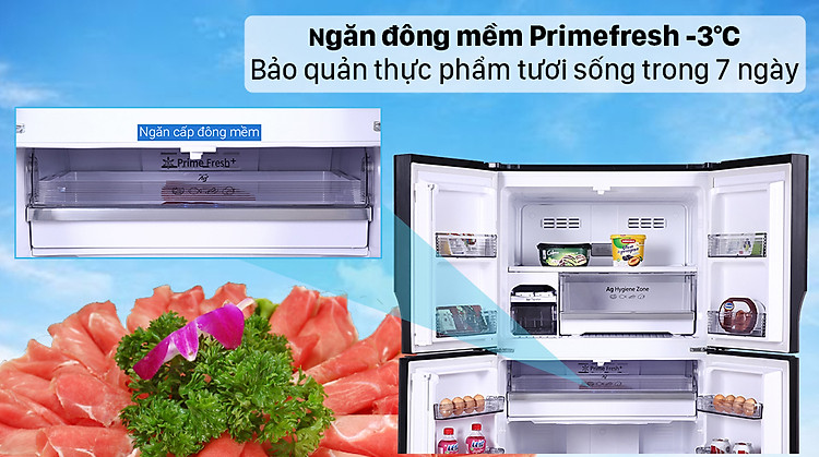 Tủ lạnh Panasonic Inverter 550 lít NR-DZ601VGKV - Ngăn đông mềm Primefresh