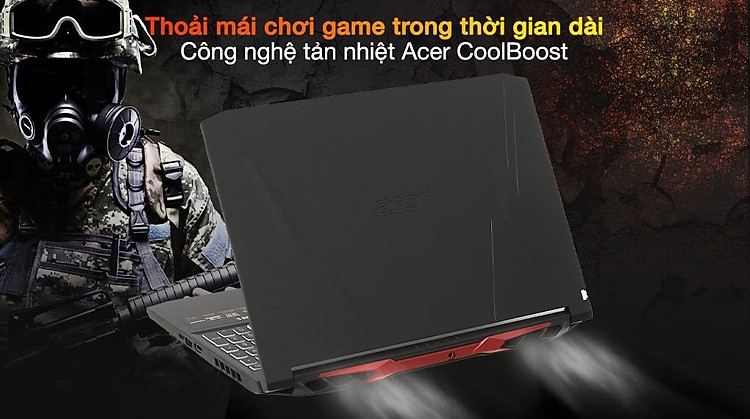 Acer Nitro 5 Gaming AN515 57 720A i7 11800H (NH.QEQSV.004) - Tản nhiệt