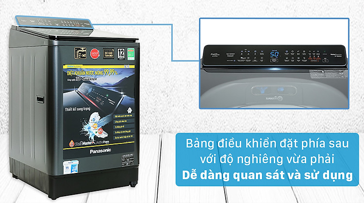 Máy giặt Panasonic NA-FD14V1BRV - Bảng điều khiển