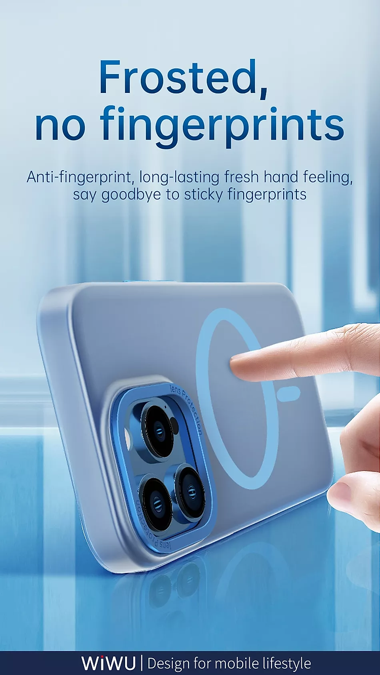 Ốp lưng chống sốc cho iPhone 14 Pro (6.1 inch) hỗ trợ sạc Magsafe hiệu WIWU PC Ultra-thin Frosted Magnetic Case
