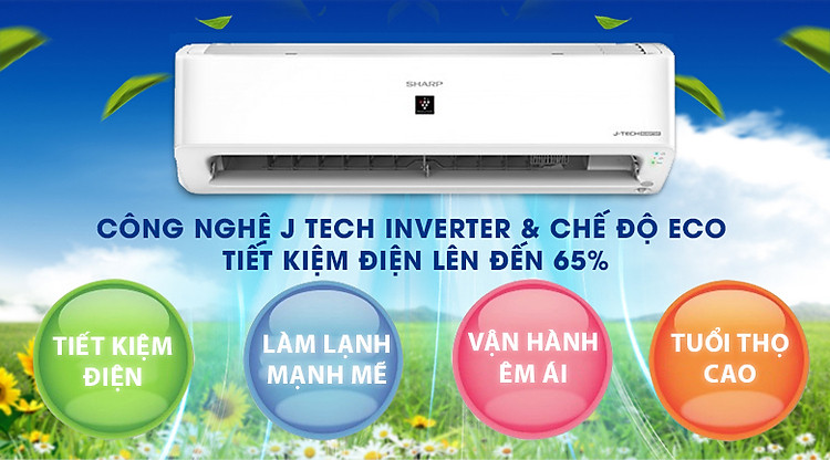 Công nghệ Inverter - Máy lạnh Sharp Inverter 1 HP AH-XP10YHW