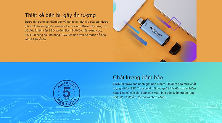 Ổ cứng di động Portable SSD Transcend ESD300