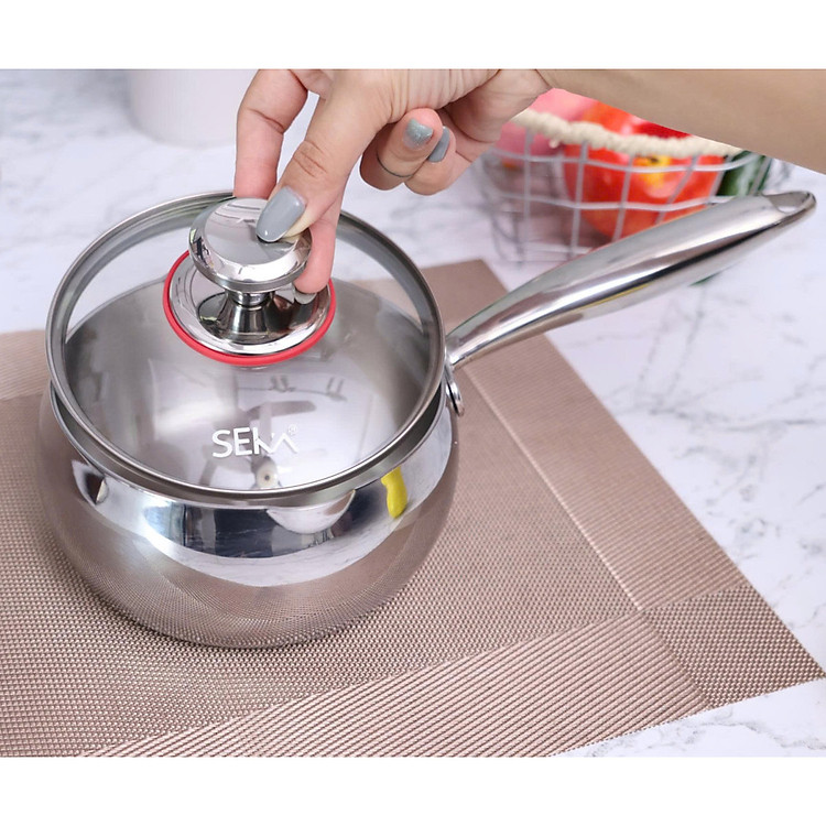 Quánh inox 304 đúc liền khối Seka 14cm