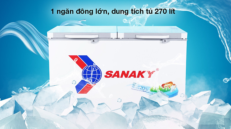 270 lít - Tủ đông Sanaky Inverter 270 lít TD.VH3699A2KD