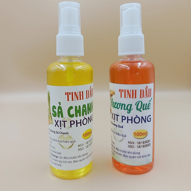 combo 5 chai xịt tinh dầu dung tích 100 ml thơm phòng đuổi côn trùng hiệu quả 10