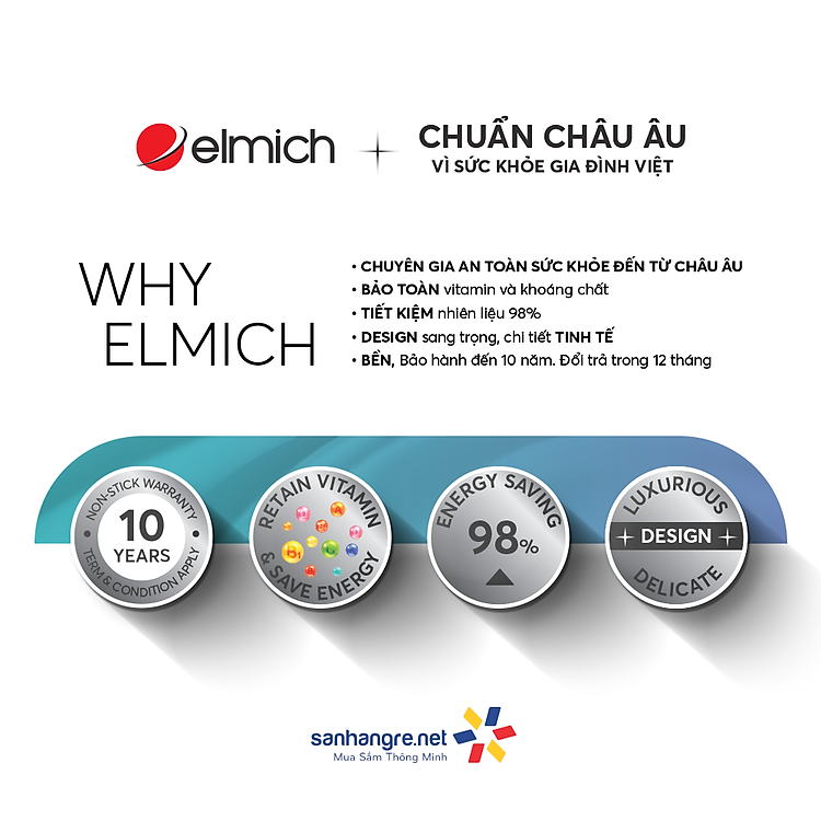 Chảo chống dính Full induction Elmich Hera EL8242 size 26cm