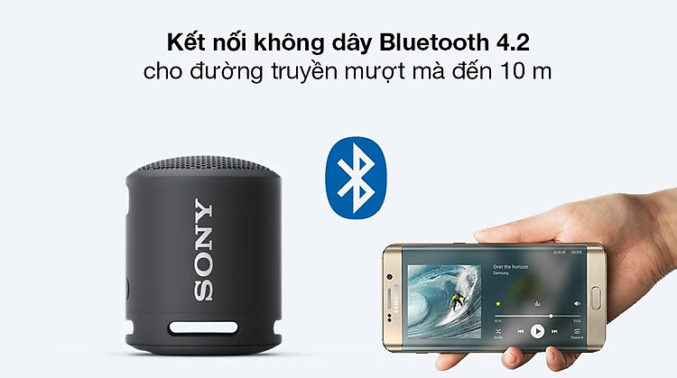 Loa Bluetooth Sony SRS-XB13 - Duy trì kết nối không dây mượt mà xa đến 10 m nhờ công nghệ Bluetooth 4.2