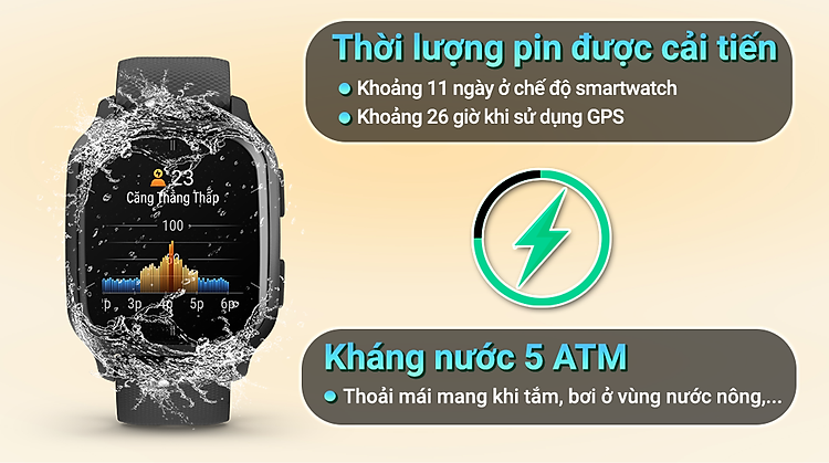 Garmin Venu SQ 2 Music - Kháng nước 5 ATM