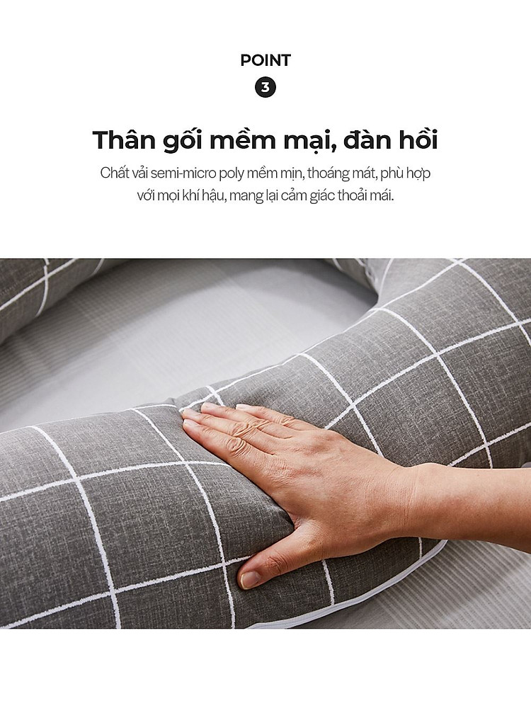 DP001 - GỐI ÔM CHỮ U BODY PILLOW