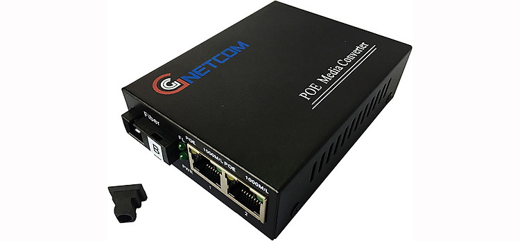 bộ chuyển đổi quang poe GNC-6102GE-20B gồm 1 cổng quang 2 cổng poe