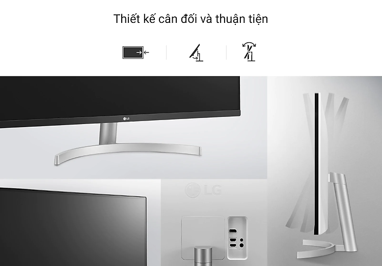 Màn hình LG 32UN500-W cân đối thuận tiện