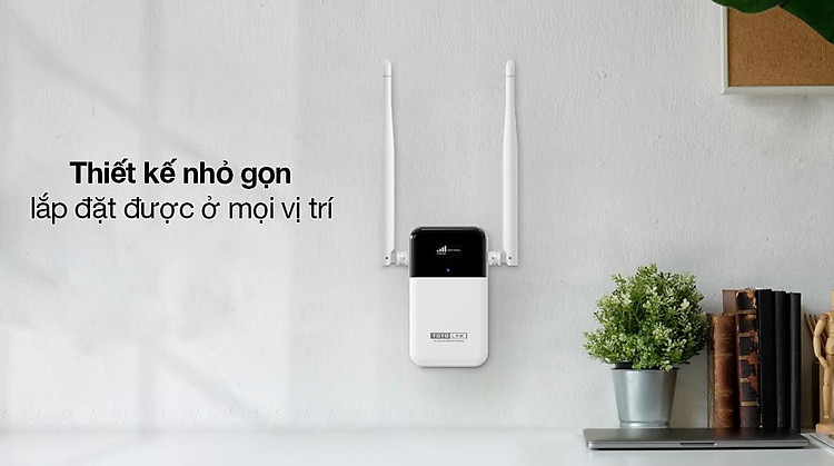 Bộ mở rộng sóng Wi-Fi băng tần kép AC1200 TOTOLINK EX1200L Trắng - Vẻ ngoài hiện đại, bề mặt phủ sắc trắng trang nhã