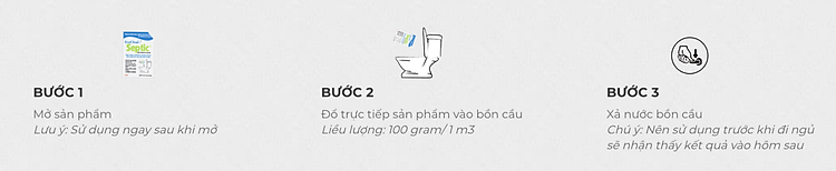 3 gói ecoclean septic - men vi sinh xử lý hầm cầu, bể phốt đầy, tràn - túi gói 100gram - bộ 3 gói tiết kiệm 2