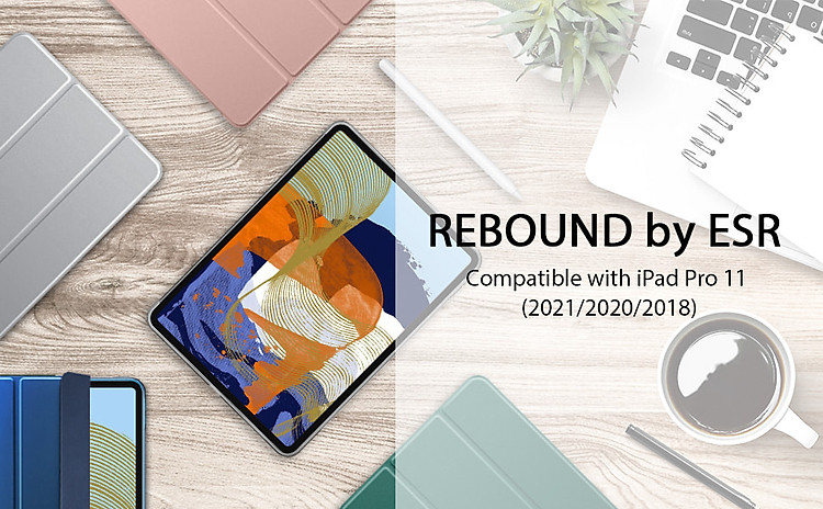 Bao Da Dành Cho iPad Pro 11 inch 2021 và iPad Pro 12.9 inch 2021 ESR Rebound Slim Smart Case - Hàng Nhập Khẩu