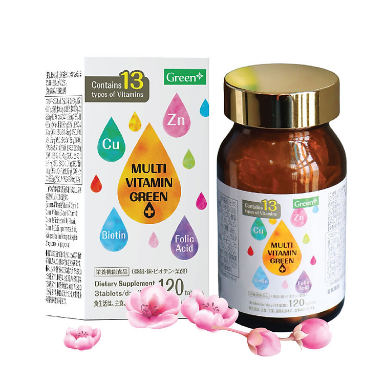 Viên uống Bổ sung vitamin tổng hợp từ Nhật Bản - Multivitamin Green+