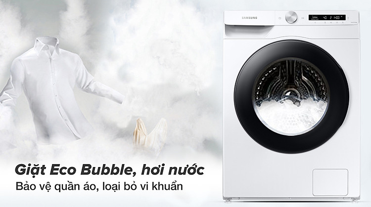 Giặt êm, hiệu quả - Máy giặt Samsung Inverter 13 kg WW13T504DAW/SV