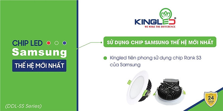 Chip led Samsung cho chất lượng ánh sáng vượt trội