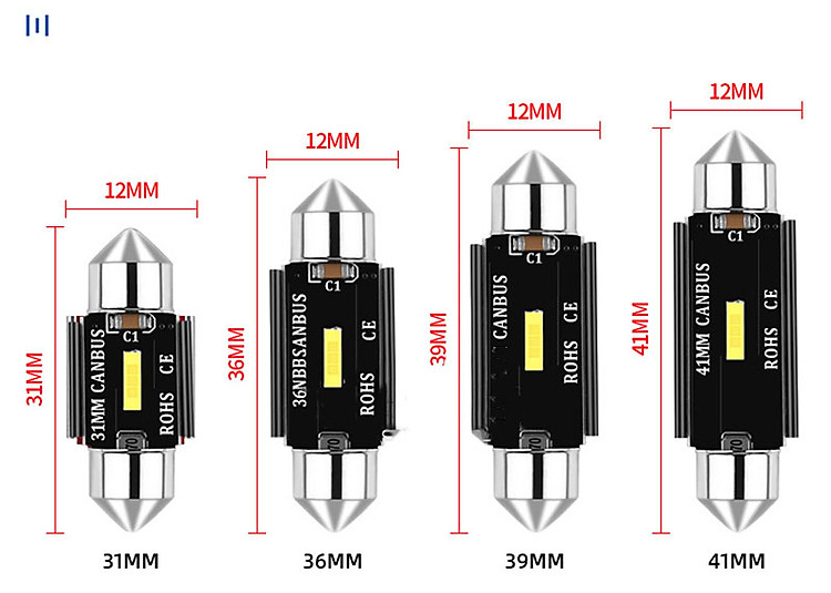 Bóng LED trần xe hơi chip CSP 1860