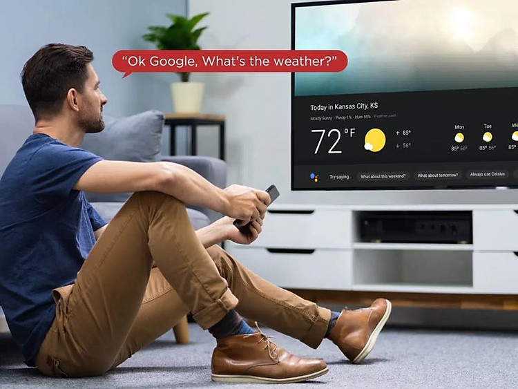 Điều khiển bằng giọng nói trên tivi TCL 4K 55 inch 55P638